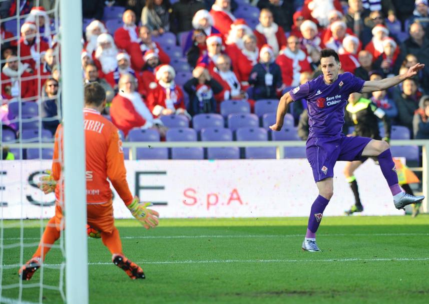 Kalinic tira, Bizzarri sbaglia: Fiorentina-Chievo 1-0. Ansa